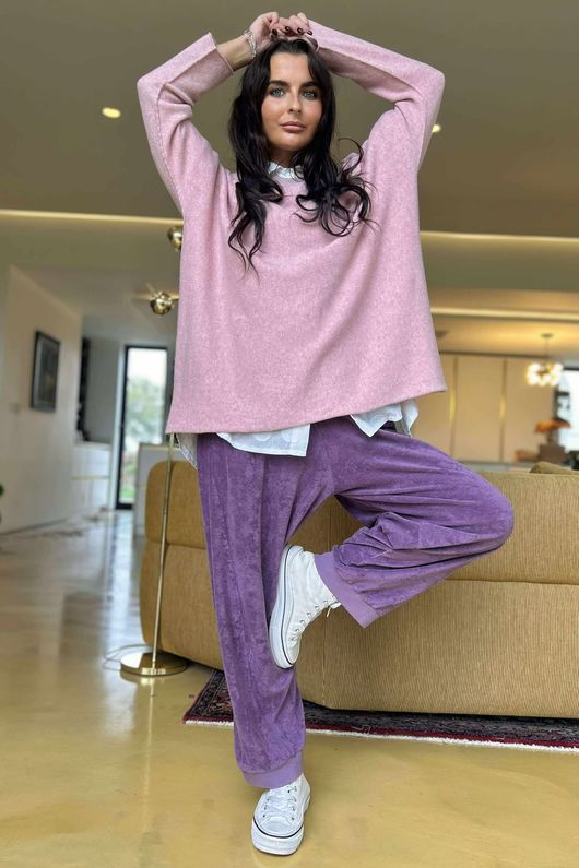 Conrad Oversized Boxy Knit Rose Marl